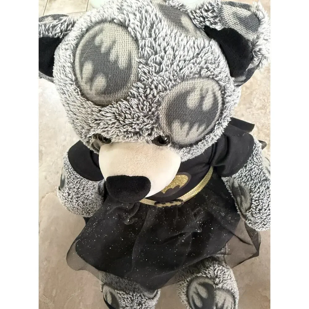 Build A Bear Batman Teddy Bear Stuffed Plush Retired 2015 w/Batsuit